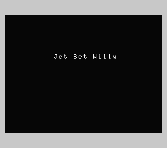 Jet Set Willy title screen for MSX